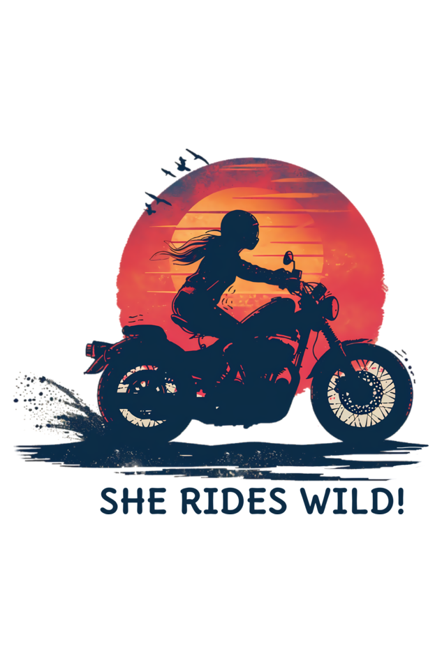 "She Rides Wild" Classic T-shirt