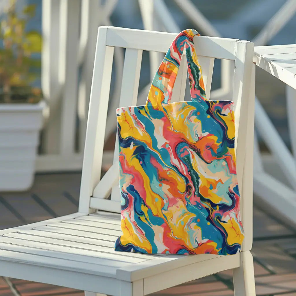 tote bag abstract print colorful