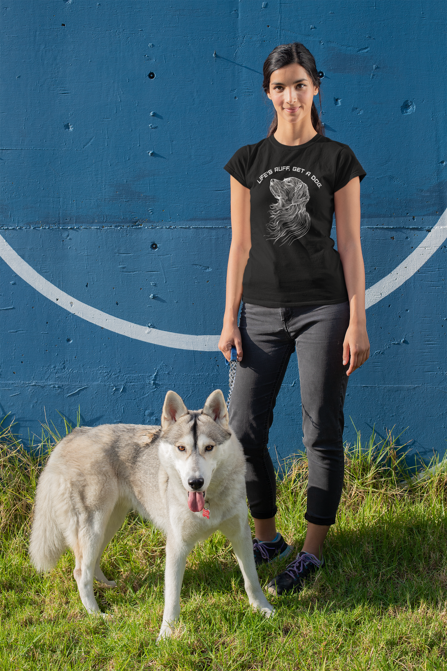 "Life's Ruff Get A Dog" Unisex Classic T-Shirt